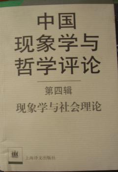 中国现象学与哲学评论 第四辑 现象学与社会理论