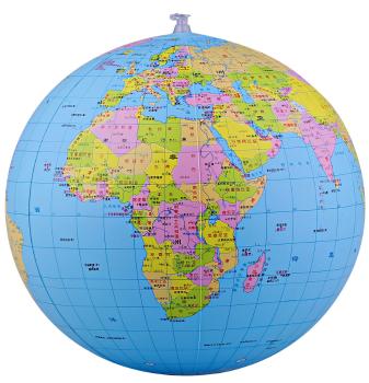 世界的国家和地区-充气教学地球仪-28CM