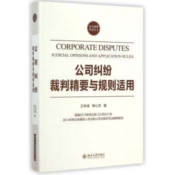 公司纠纷裁判精要与规则适用